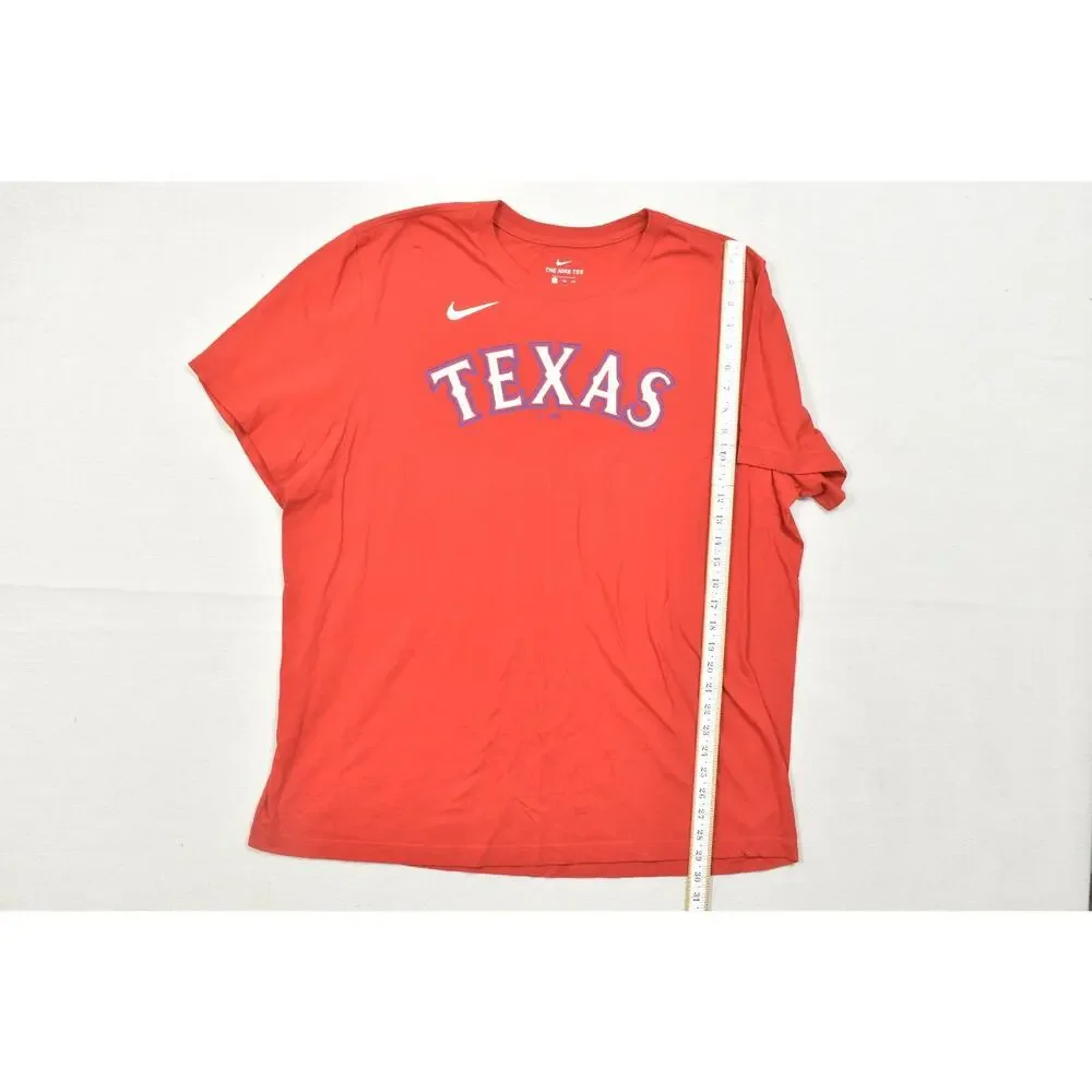 Nike Texas Rangers Rougned Odor 12 Red MLB Baseball Player T-Shirt Men's Size XX